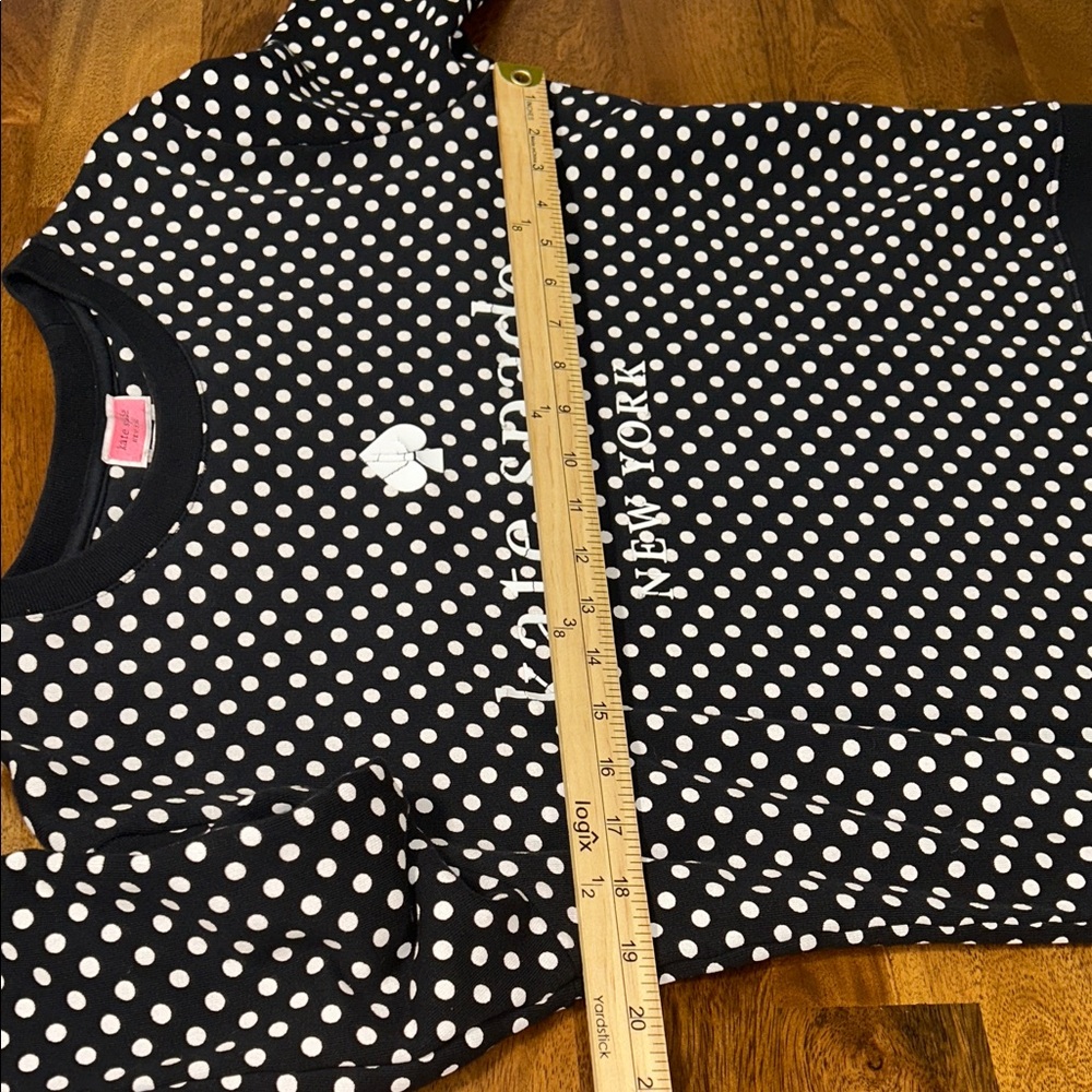Kate Spade Black and White Polka Dot Sweatshirt - Picture 8 of 8